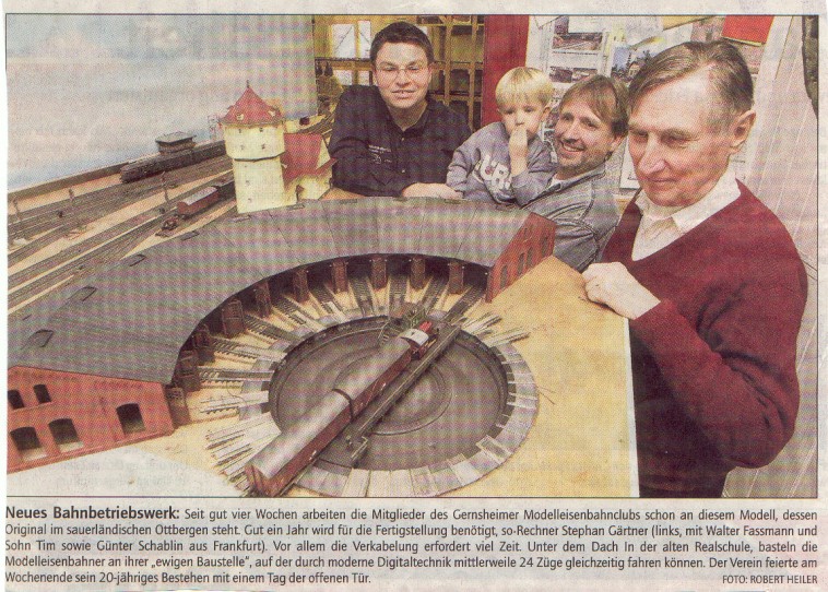 Zeitungsartikel zum neuen Betriebswerk