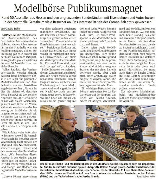 Zeitungsbericht zur Börse
